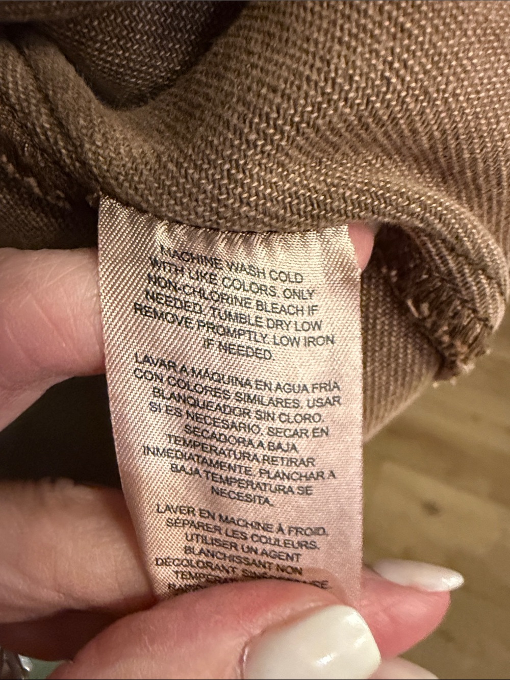 THREAD & SUPPLY Brown/Tan Denim pearl snap - Picture 5 of 7